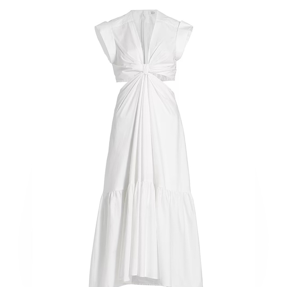 ALC White Maxi Dress with Side Cutouts